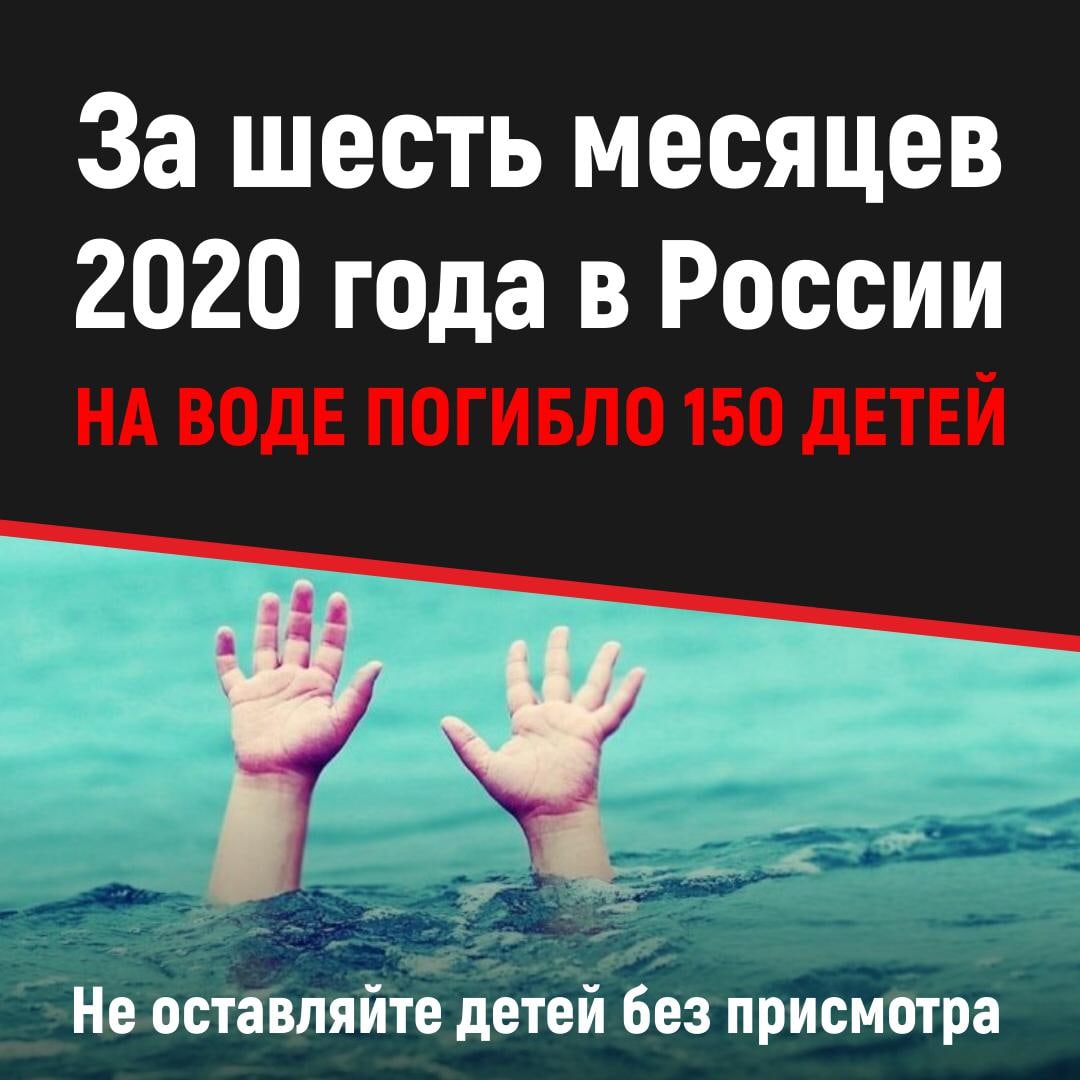 За шесть месяцев 2020 года в России на воде погибло 150 детей